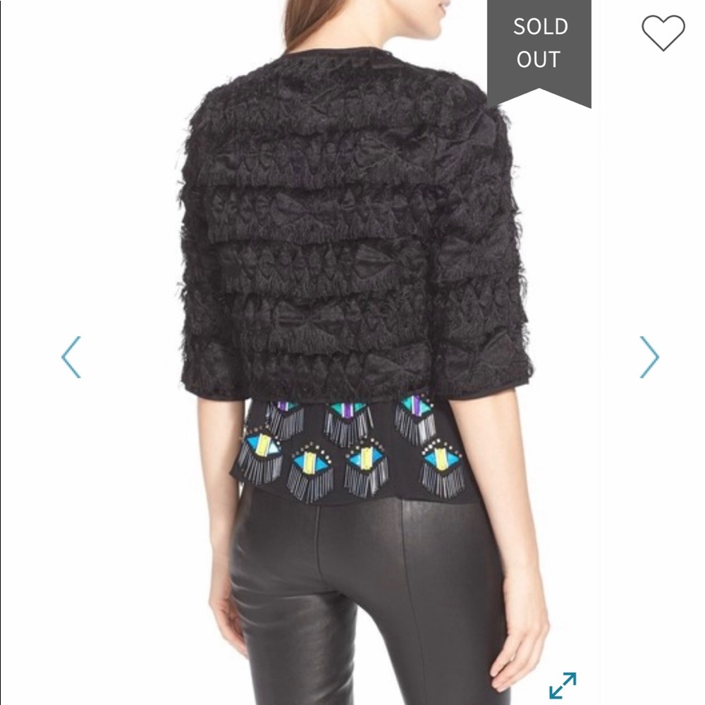 NEW MILLY fringe crop bolero - Picture 2 of 4
